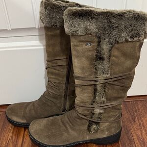 Denver Hayes Brown Fur-Lined Women's water proof Boots